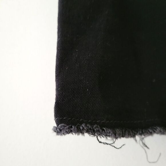 Happily Grey Black Denim/Jean Mini Skirt Front Slit NWT 7/27 - Picture 6 of 11